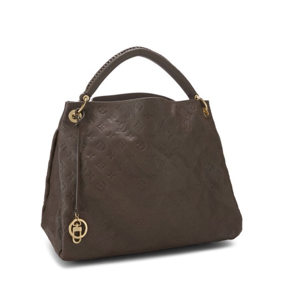 Louis Vuitton Handbags - Louis Vuitton Brown Shoulder Bag with Gold Accents